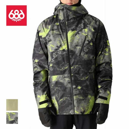 シックスエイトシックス スノーボードウェア ジャケット メンズ 24‐25モデル 型落ち 686 M2W104 GORE-TEX HYDRA DOWN THERMAGRAPH JACKET ゴアテックス スノーボード スキー (241131))