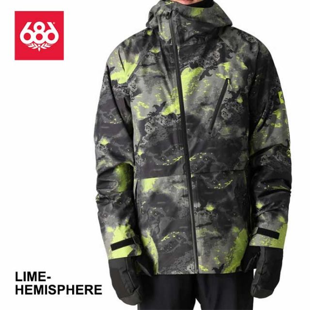 シックスエイトシックス スノーボードウェア ジャケット メンズ 24‐25モデル 型落ち 686 M2W104 GORE-TEX HYDRA DOWN THERMAGRAPH JACKET ゴアテックス スノーボード スキー (241131))