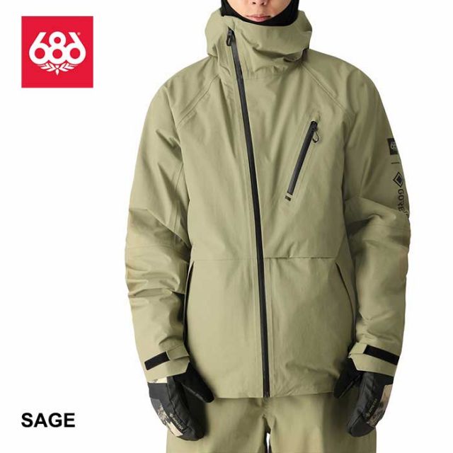 シックスエイトシックス スノーボードウェア ジャケット メンズ 24‐25モデル 型落ち 686 M2W104 GORE-TEX HYDRA DOWN THERMAGRAPH JACKET ゴアテックス スノーボード スキー (241131))