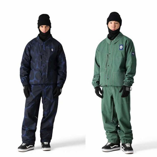 シックスエイトシックス スノーボードウェア ジャケット メンズ 24-25モデル 型落ち  686 M4WN140 DOJO SHELL JACKET グリーン ブルー M / L (241131)