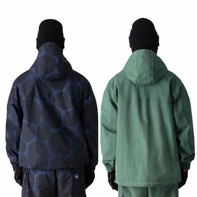 シックスエイトシックス スノーボードウェア ジャケット メンズ 24-25モデル 型落ち  686 M4WN140 DOJO SHELL JACKET グリーン ブルー M / L (241131)