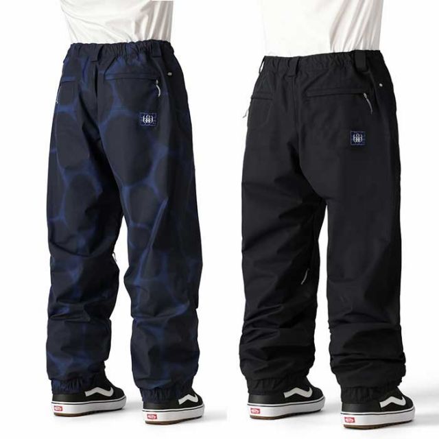 シックスエイトシックス スノーボードウェア パンツ メンズ ユニセックス 24-25モデル 型落ち 686 M4WN225 DOJO PANT ブラック ブルー L / XL (241131))