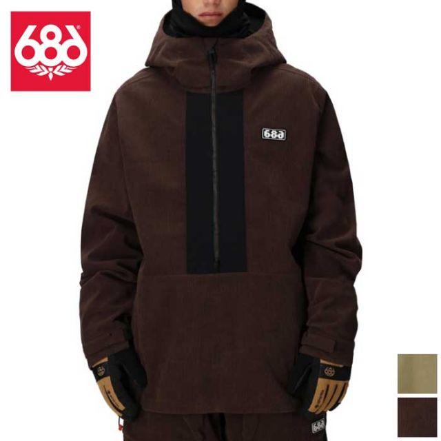 シックスエイトシックス スノーボードウェア ジャケット メンズ 25-26モデル 686 M3WN136 GHOST 2.5L SHELL ANORAK アノラック スキー スノボ (241131)