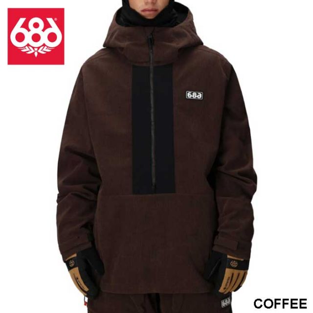 シックスエイトシックス スノーボードウェア ジャケット メンズ 25-26モデル 686 M3WN136 GHOST 2.5L SHELL ANORAK アノラック スキー スノボ (241131)