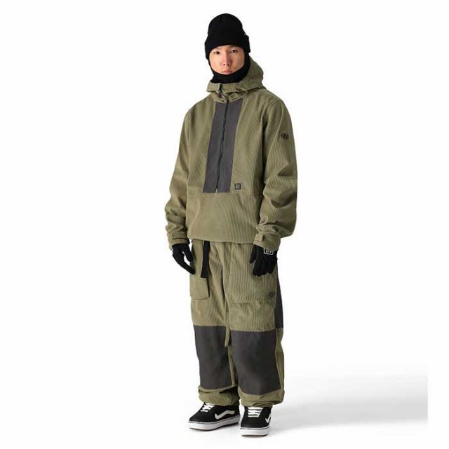 シックスエイトシックス スノーボードウェア メンズ パンツ ワイドフィット バギー 686 M3WN223 2.5L GHOST PANT L / XL (241131)