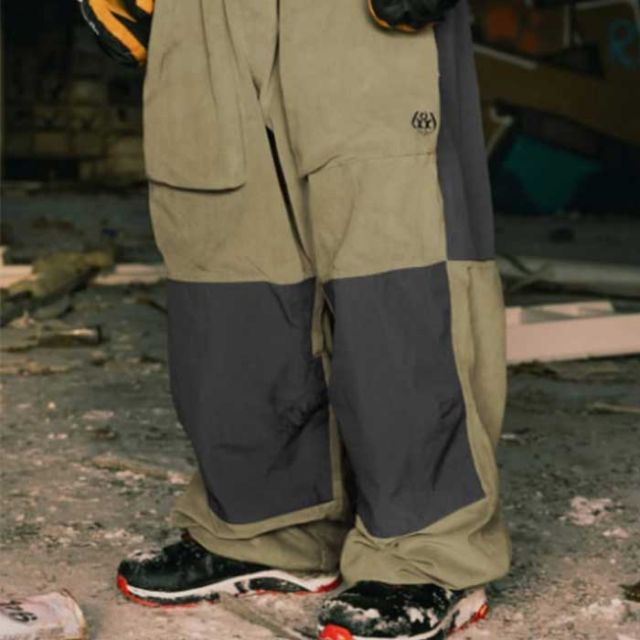 シックスエイトシックス スノーボードウェア メンズ パンツ ワイドフィット バギー 686 M3WN223 2.5L GHOST PANT L / XL (241131)