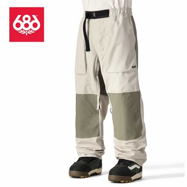シックスエイトシックス スノーボードウェア パンツ メンズ 24-25モデル 型落ち ワイド バギー 686 M3WN223 2.5L GHOST PANT L / XL (241131)