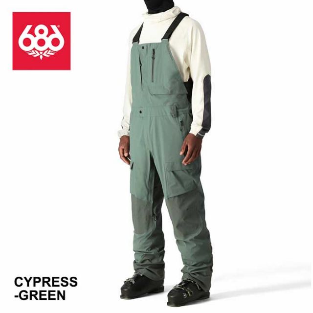 シックスエイトシックス スノーボードウェア メンズ 24-25モデル 型落ち ビブパンツ 686 M2W202 GORE-TEX STRETCH DISPATCH BIB ゴアテックス M / L (241131)