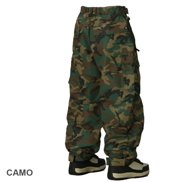 シックスエイトシックス 686 M4WN231 25-26モデル ESSOX CARGO PANT ESSOX CARGO PANT メンズ スノーボードパンツ ブラック カモ バギーシルエット ワイドフィット 防水 撥水 透湿 スノーウェア 10K防水 10K透湿 2025-2026新作 (251020)