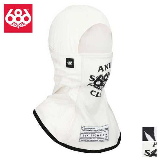 アンチソーシャルクラブ シックスエイトシックス  686 25-26モデル M4WNFMK137 ALPHA HINGED BALACLAVA バラクラバ フェイスマスク ASSCコラボ HUFコラボ ハフ メリノウール ストレッチ UPF50+ 防臭  スノーボード メール便 (251020)