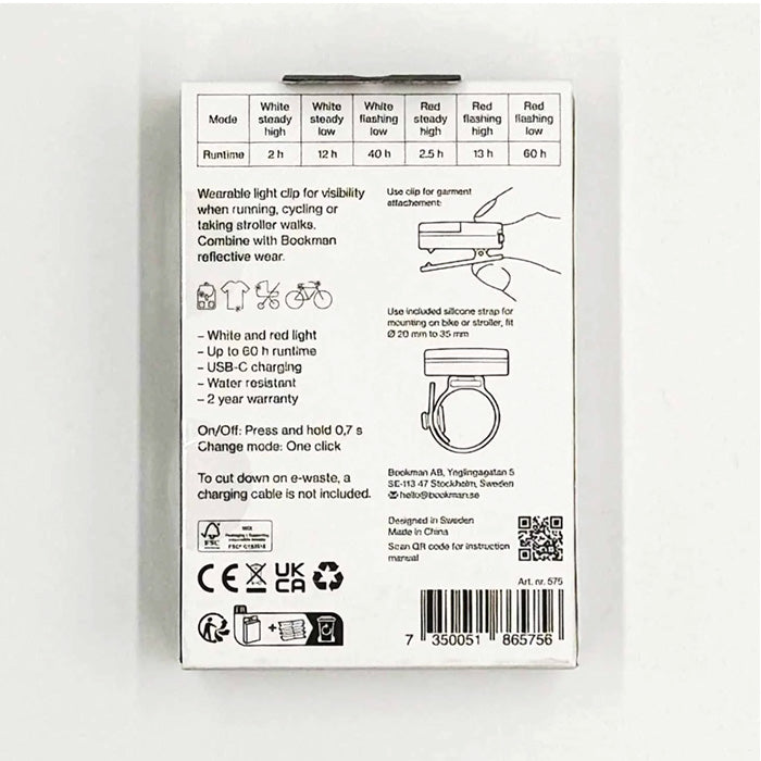 BOOKMAN Eclipse With USB-C Black ウェアラブルライト LEDライト BOOKMAN25001