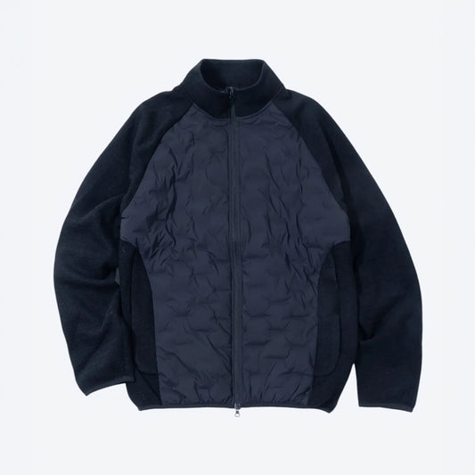 HIKINGPATROL PATH HYBRID KNITTED PADDED JACKET / BLACK (HP26020)