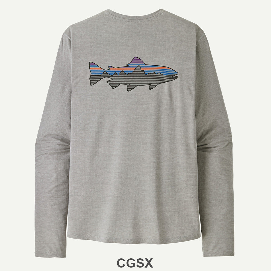 patagonia 44932 メンズ・ロングスリーブ・キャプリーン・クール・サン・シャツ（フィッツロイ・トラウト）(PATAGONIA26017)