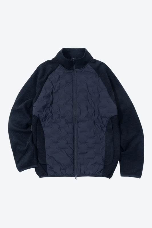HIKINGPATROL PATH HYBRID KNITTED PADDED JACKET / BLACK (HP26020)