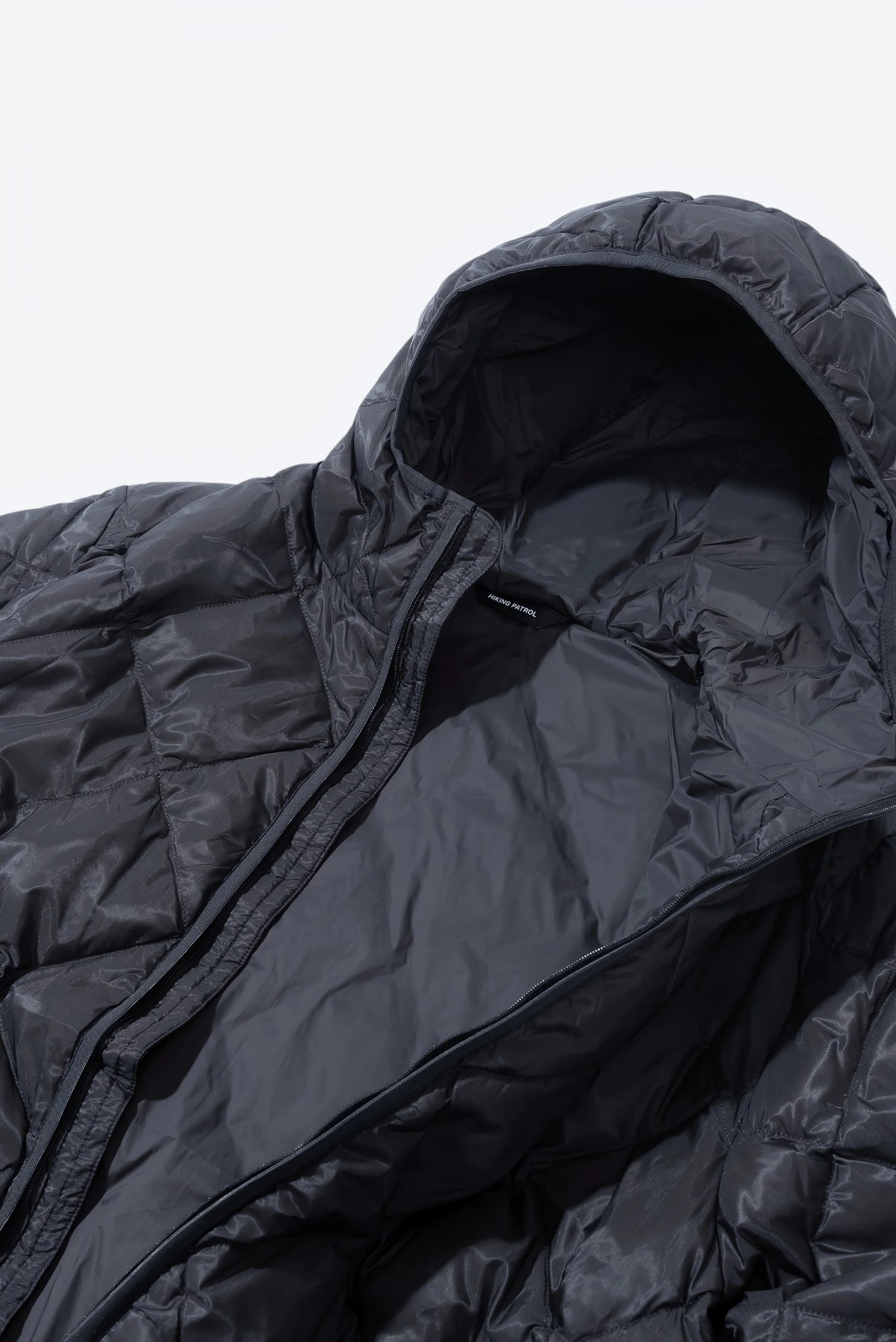 Hiking Patrol Base LT Down Hooded Jacket　【Charcoal Black】　ライトダウン フーディ M L　/ (HP26018)