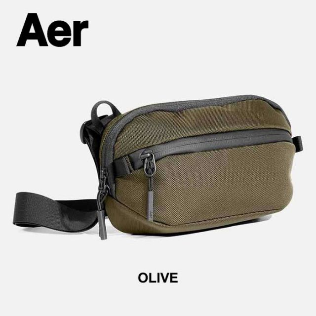 エアー スリングバッグ Aer DAY SLING 3  (21026 / 22026) ショルダーバッグ トラベル コーデュラ バリスティックナイロン メンズ レディース ユニセックス ブラック オリーブ 旅行 3L 斜めがけ シンプル 小さめ (240402)