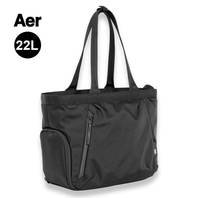 エアー AER ジムトート 22L シューズ収納・PCポケット搭載 1680D コーデュラ採用 トートバッグ Black ユニセックス 11018 ACTIVE GYM TOTE 2 通勤 通学 フィットネス 出張 軽量 (250912)