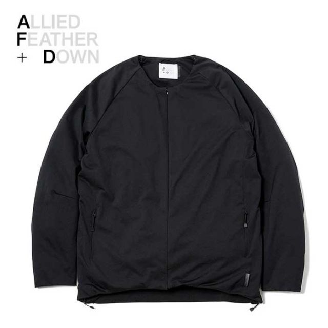 アライドフェザーアンドダウン ジャケット ラウンジダウンブルゾン ALLIED FEATHER + DOWN LOUNGE DPWN BLOUSON メンズ レディース ユニセックス ブラック M / K (241030)