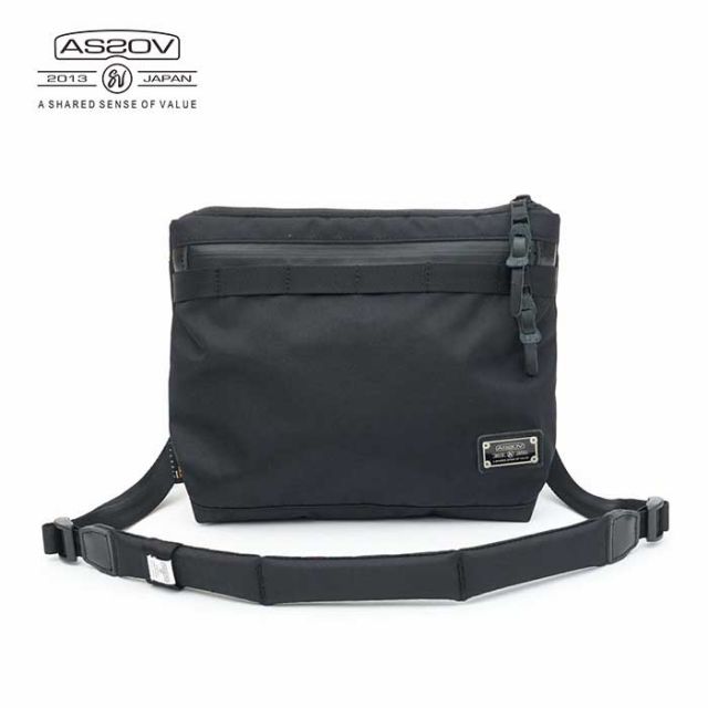 アッソブ バッグ サコッシュ AS20V 061417 CORDURA DOBBY 305D SACOCHE メンズ レディース ユニセックス ブラック コーデュラ DOBBY (241030)
