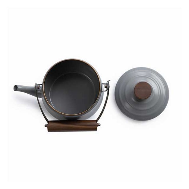 ベアボーンズリビング エナメル ティーポット Barebones Living アウトドア 食器 エナメル ティーポット アンティーク調 ホーロー 直火対応 ストーングレー BAREBONES Enamel Teapot アウトドア キャンプ ポット ケトル (240218)