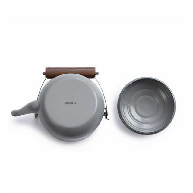 ベアボーンズリビング エナメル ティーポット Barebones Living アウトドア 食器 エナメル ティーポット アンティーク調 ホーロー 直火対応 ストーングレー BAREBONES Enamel Teapot アウトドア キャンプ ポット ケトル (240218)