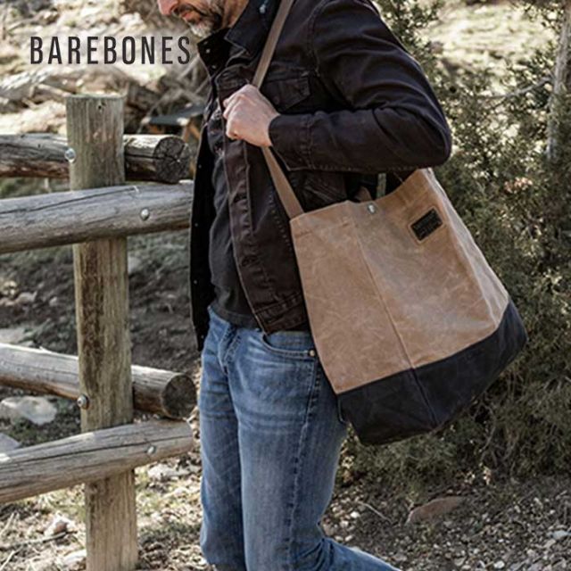 ベアボーンズリビング ニーラム オーバーサイズトート (カーキ) トートバッグ ワックスキャンバス キャンプ アウトドア Barebones Living
