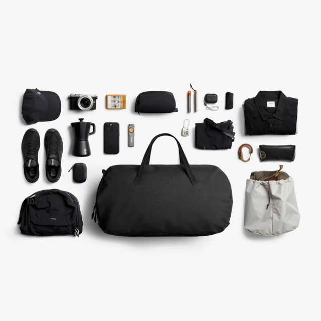 ベルロイ BELLROY VENTURE DUFFEL 55L BLACK ベルロイ ベンチャーダッフル ボストンバッグ 大容量 軽量 防水 旅行 出張 ジムバッグ メンズ レディース ユニセックス ブラック 3WAY リサイクルナイロン素材 (250904)