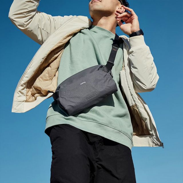 ベルロイ BELLROY LITE SLING 7L BLK ベルロイ ライト スリング ショルダーバッグ ボディバッグ ウエストバッグ 軽量 撥水 ナイロン メンズ レディース 旅行 散策 トラベル サステナブル ブラック (250904)