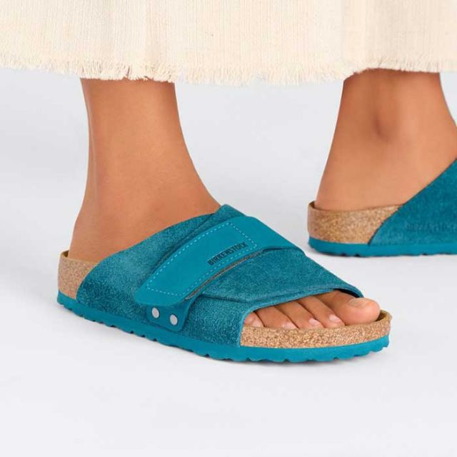 ビルケンシュトック サンダル キョウト レギュラー メンズ ユニセックス birkenstock Kyoto LENB/LEVE(R) ブラック ブルー ホワイト EVA レザー 26cm 26.5cm 27cm (240616)