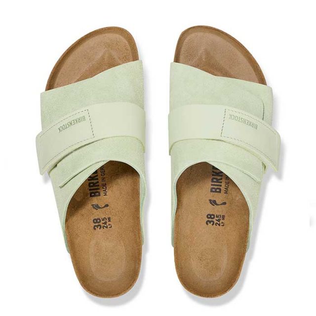 ビルケンシュトック サンダル キョウト ナロー レディース メンズ ユニセックス birkenstock Kyoto LENB/LEVE (N) ブラック グリーン ホワイト 24cm 24.5cm 25cm (240616)