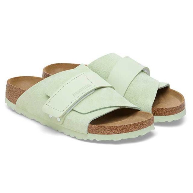 ビルケンシュトック サンダル キョウト ナロー レディース メンズ ユニセックス birkenstock Kyoto LENB/LEVE (N) ブラック グリーン ホワイト 24cm 24.5cm 25cm (240616)