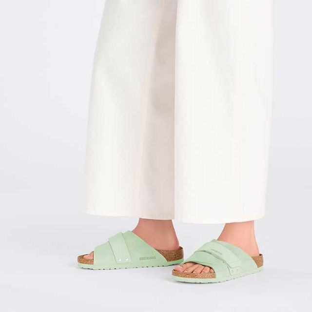 ビルケンシュトック サンダル キョウト ナロー レディース メンズ ユニセックス birkenstock Kyoto LENB/LEVE (N) ブラック グリーン ホワイト 24cm 24.5cm 25cm (240616)