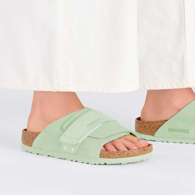 ビルケンシュトック サンダル キョウト ナロー レディース メンズ ユニセックス birkenstock Kyoto LENB/LEVE (N) ブラック グリーン ホワイト 24cm 24.5cm 25cm (240616)