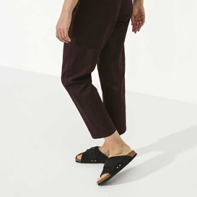 ビルケンシュトック サンダル キョウト ナロー レディース メンズ ユニセックス birkenstock Kyoto LENB/LEVE (N) ブラック グリーン ホワイト 24cm 24.5cm 25cm (240616)
