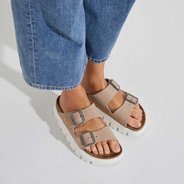 ビルケンシュトック サンダル アリゾナ ナロー レディース メンズ ユニセックス チャンキー 厚底 birkenstock Arizona Chunky LEVE(N) ブラック サンド ブラウン 24cm 24.5cm 25cm (240616)