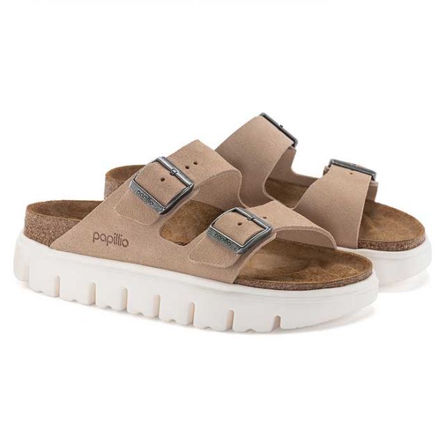 ビルケンシュトック サンダル アリゾナ ナロー レディース メンズ ユニセックス チャンキー 厚底 birkenstock Arizona Chunky LEVE(N) ブラック サンド ブラウン 24cm 24.5cm 25cm (240616)