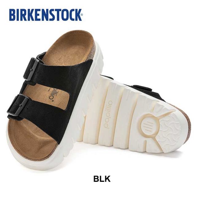 ビルケンシュトック サンダル アリゾナ ナロー レディース メンズ ユニセックス チャンキー 厚底 birkenstock Arizona Chunky LEVE(N) ブラック サンド ブラウン 24cm 24.5cm 25cm (240616)