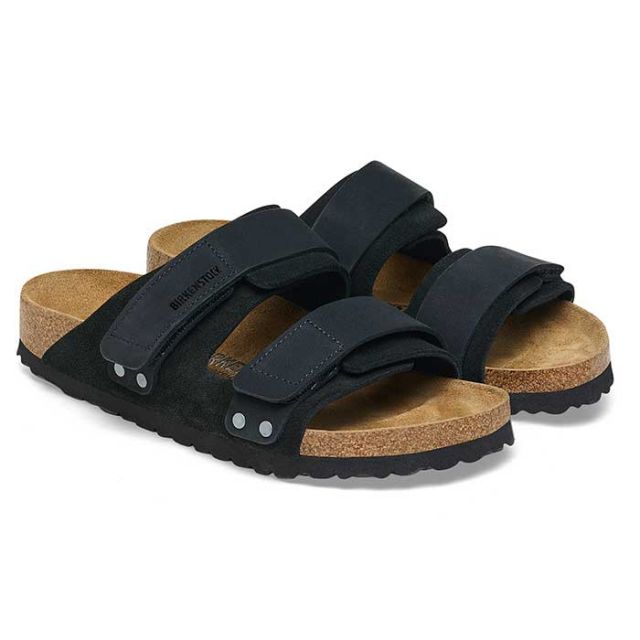 ビルケンシュトック サンダル ウジ レギュラー メンズ レディース ユニセックス ヌバック レザー birkenstock Uji LENB/LEVE(R) ブラック トープ ターコイズ ホワイト 26cm 26.5cm 27cm 春夏 (240616)