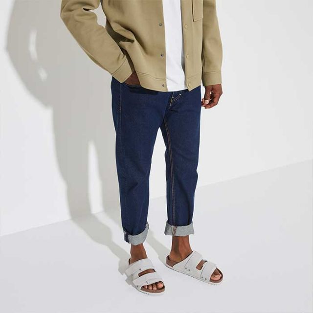 ビルケンシュトック サンダル ウジ レギュラー メンズ レディース ユニセックス ヌバック レザー birkenstock Uji LENB/LEVE(R) ブラック トープ ターコイズ ホワイト 26cm 26.5cm 27cm 春夏 (240616)