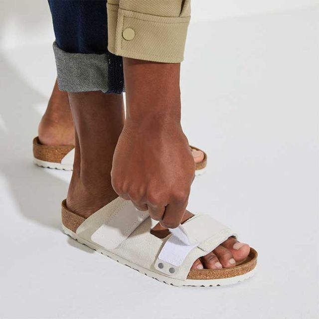 ビルケンシュトック サンダル ウジ レギュラー メンズ レディース ユニセックス ヌバック レザー birkenstock Uji LENB/LEVE(R) ブラック トープ ターコイズ ホワイト 26cm 26.5cm 27cm 春夏 (240616)