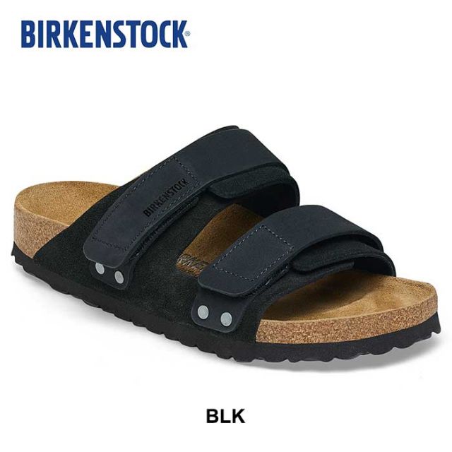 ビルケンシュトック サンダル ウジ レギュラー メンズ レディース ユニセックス ヌバック レザー birkenstock Uji LENB/LEVE(R) ブラック トープ ターコイズ ホワイト 26cm 26.5cm 27cm 春夏 (240616)