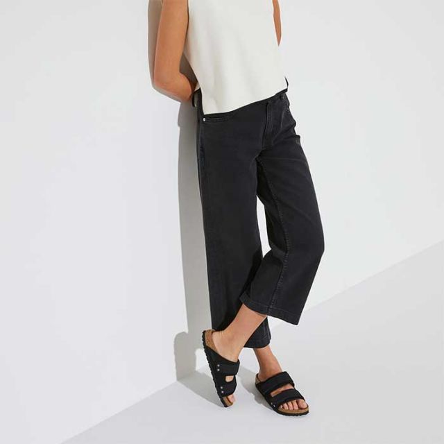 ビルケンシュトック サンダル ウジ レギュラー メンズ レディース ユニセックス ヌバック レザー birkenstock Uji LENB/LEVE(R) ブラック トープ ターコイズ ホワイト 26cm 26.5cm 27cm 春夏 (240616)