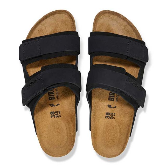 ビルケンシュトック サンダル ウジ レギュラー メンズ レディース ユニセックス ヌバック レザー birkenstock Uji LENB/LEVE(R) ブラック トープ ターコイズ ホワイト 26cm 26.5cm 27cm 春夏 (240616)