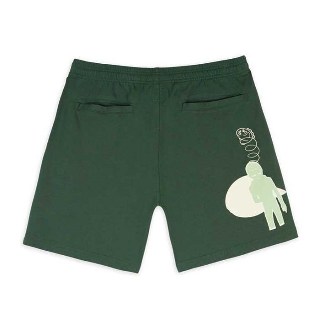 ブレインデッド ショートパンツ BRAIN DEAD NO SOULS JERSEY SHORT (B16002352GR01) GREEN メンズ ショーツ ハーフパンツ メール便 [220527]
