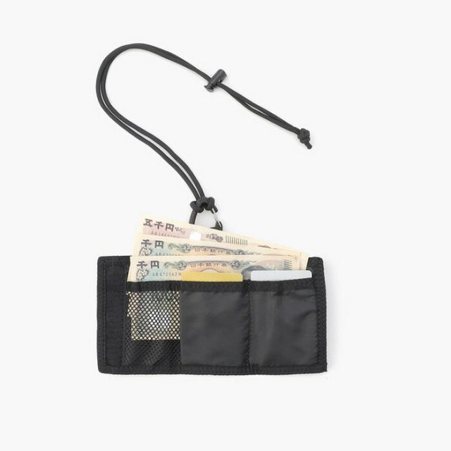 三つ折り財布 BRIEFING ブリーフィング BRA253G08 TRIFOLD WALLET BLLST ネックウォレット メンズ レディース アウトドア フェス キャンプ 撥水 軽量 ブラック