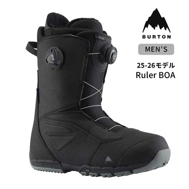 バートン ブーツ スノーボードブーツ メンズ 25-26 Burton ルーラー ボア ワイド 214261 Mens Ruler BOA Snowboard Boot - Wide アジアンフィット ダイヤル式 ダブルボア 正規品 [231017]