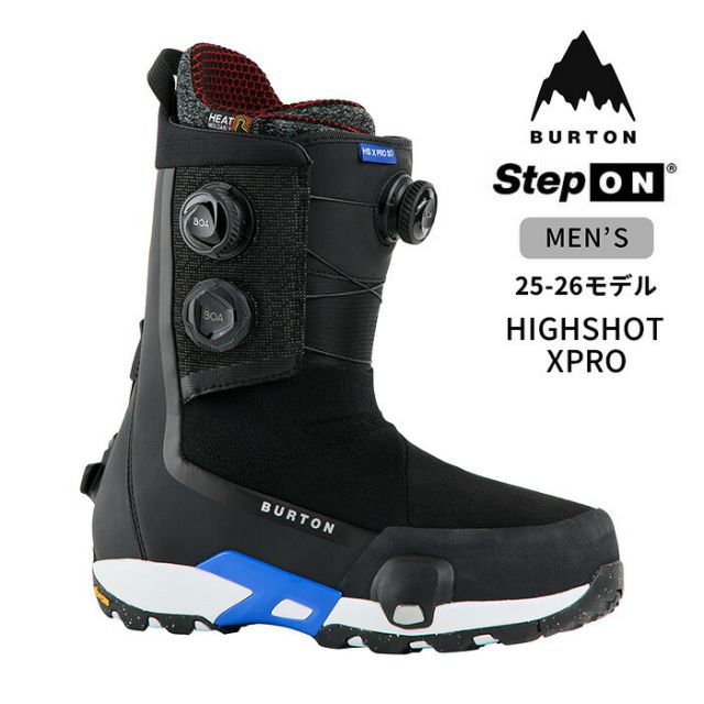 バートン スノーボードブーツ BURTON 304781 M HIGHSHOT XPRO SO Step On ハイショット ワイド W26JP-304781 バートン BOA Triple Dial PerformFit Wrap レーシング 高レスポンス Vibram アウトソール 幅広 設計 ユニセックス対応 オールマウンテン フリースタイル (250904)