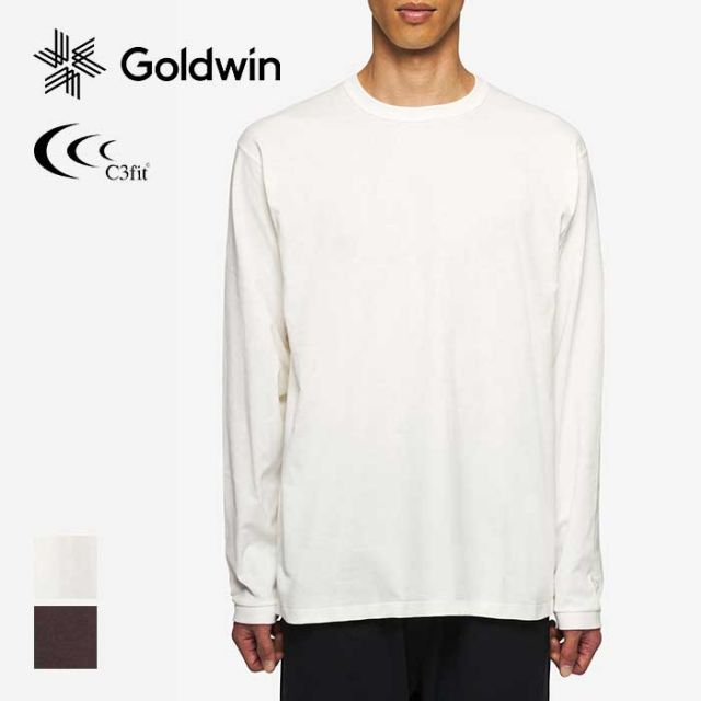ゴールドウィン C3fit シースリーフィット リポーズ 長袖Tシャツ GC42306 オーガニックコットンロングスリーブTシャツ ロンT ユニセックス (221013)