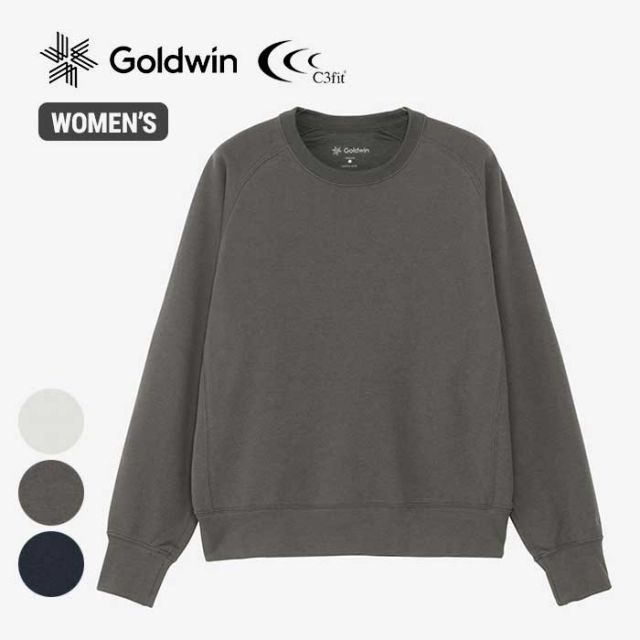C3fit シースリーフィット レディース トレーナー GCW43341 RE-OPTIMUM SW-SH リオプティマム スウェットシャツ (240125)