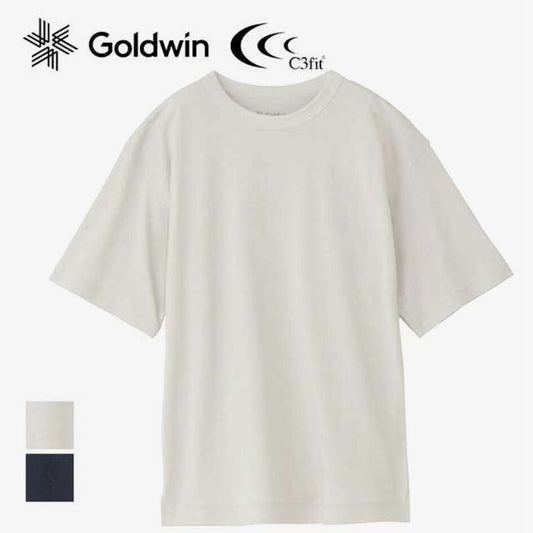 ゴールドウィン シースリーフィット tシャツ 半袖 メンズ レディース ユニセックス C3fit GC44147 R/O PAPER RLX T-SH リオプティマム ペーパーリラックスTシャツ ネイビー ホワイト メール便 (240414)